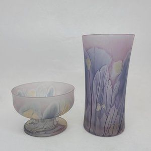 Vintage Rueven Vase and Dish